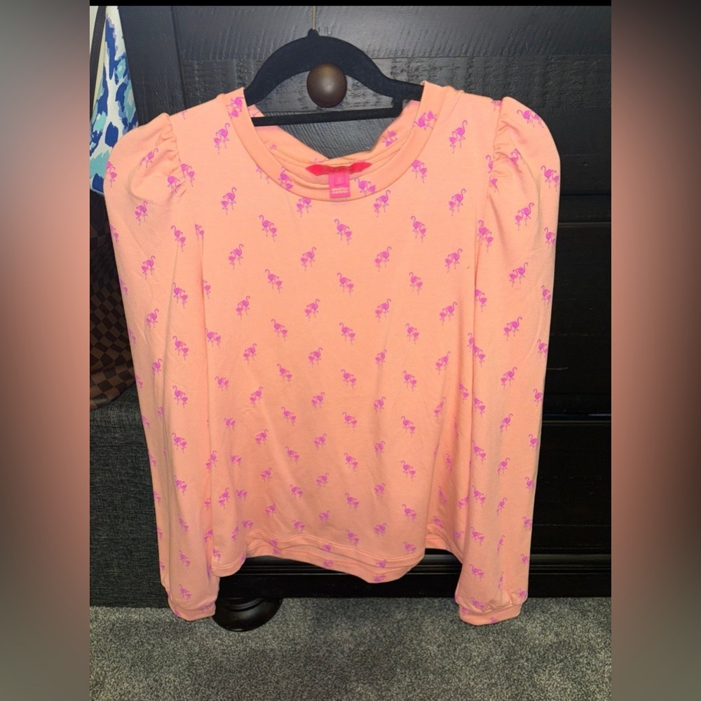 Lilly Pulitzer shorts & long sleeve outfit size small Flamingos 🦩